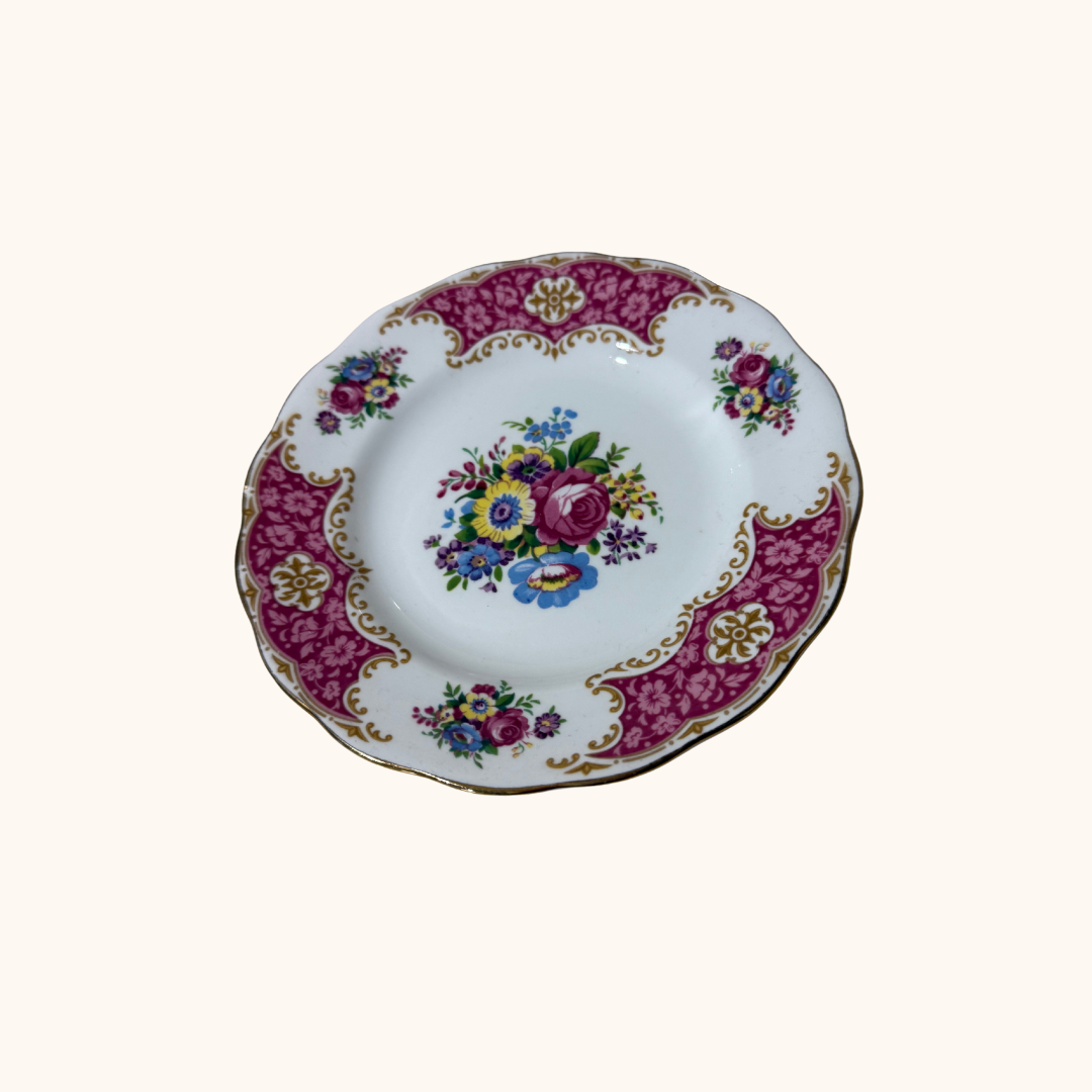 Queen Anne Bone China Teacup & Side Plate Set – Made in England