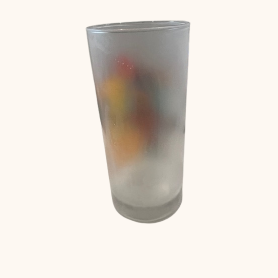 Vintage 1991 Daffy Duck Frosted Glass Tumbler – Warner Bros 90s Collectible, 250ml