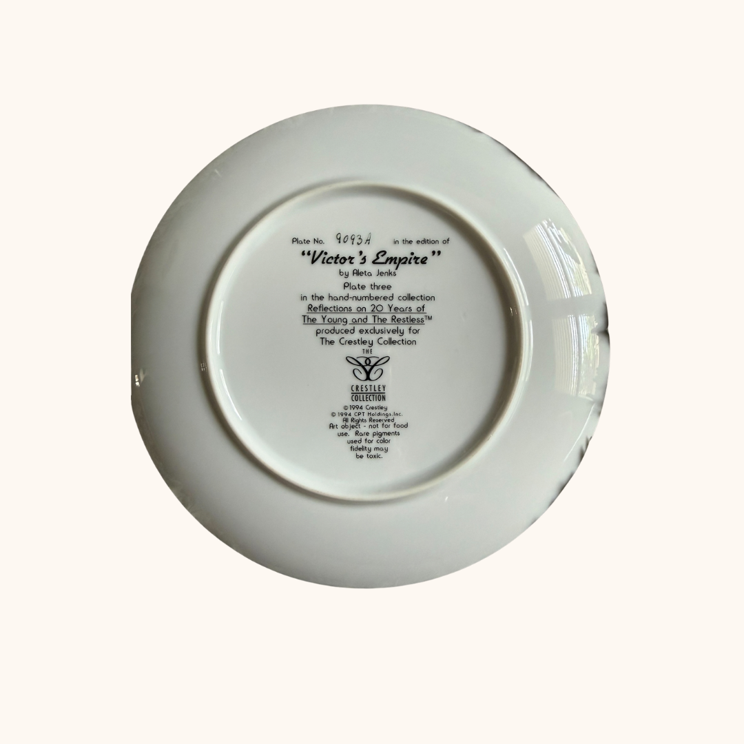 Victor’s Empire Collector Plate – The Young and the Restless 20-Year Commemorative (1994)