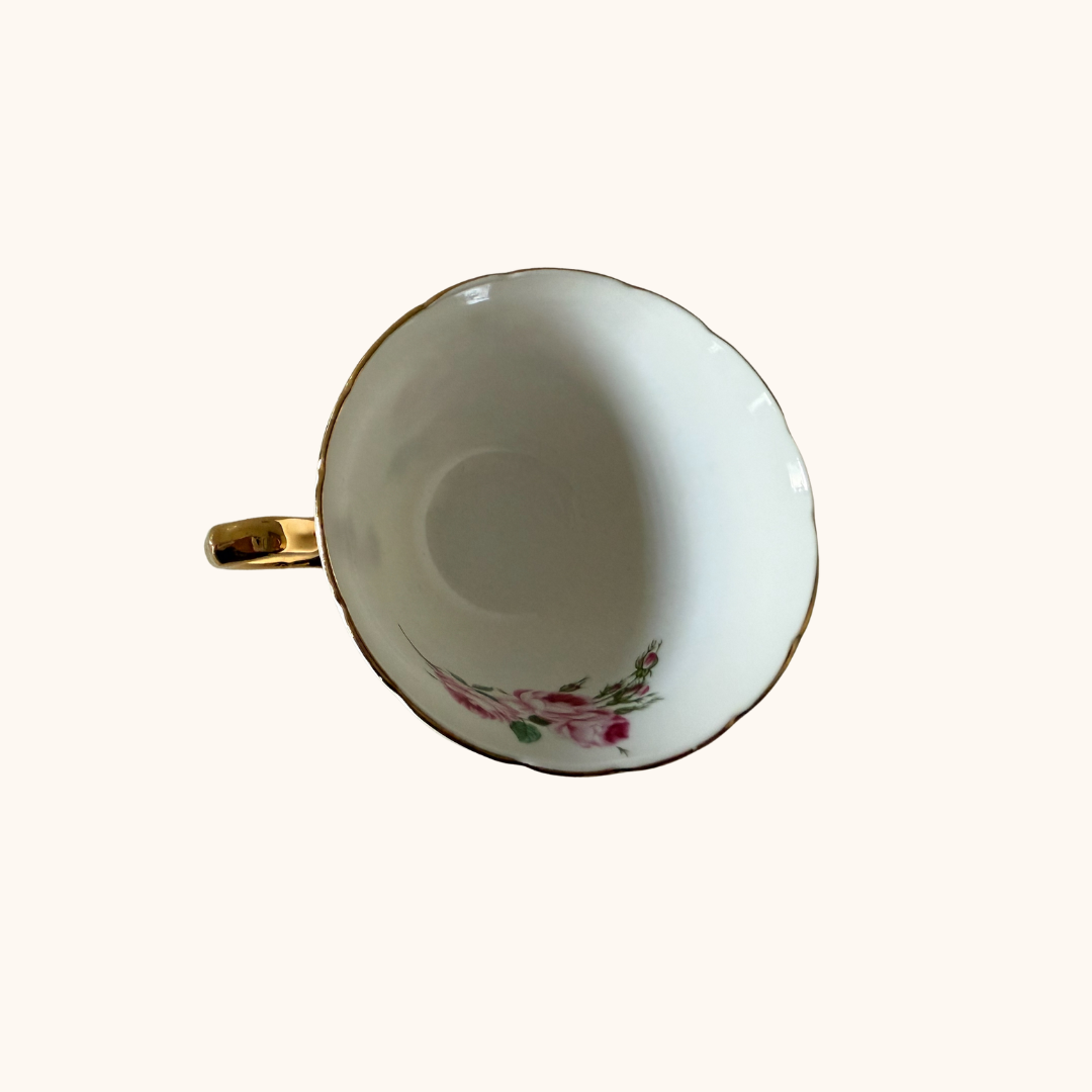Hammersley & Co “Dresden Spray” Tea Cup & Snack Plate – Fine Bone China, Made in England
