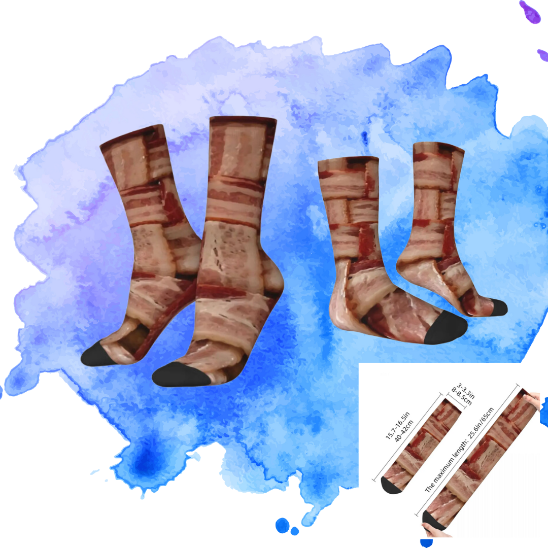 Bacon Crazy Hip Hop Vintage Socks