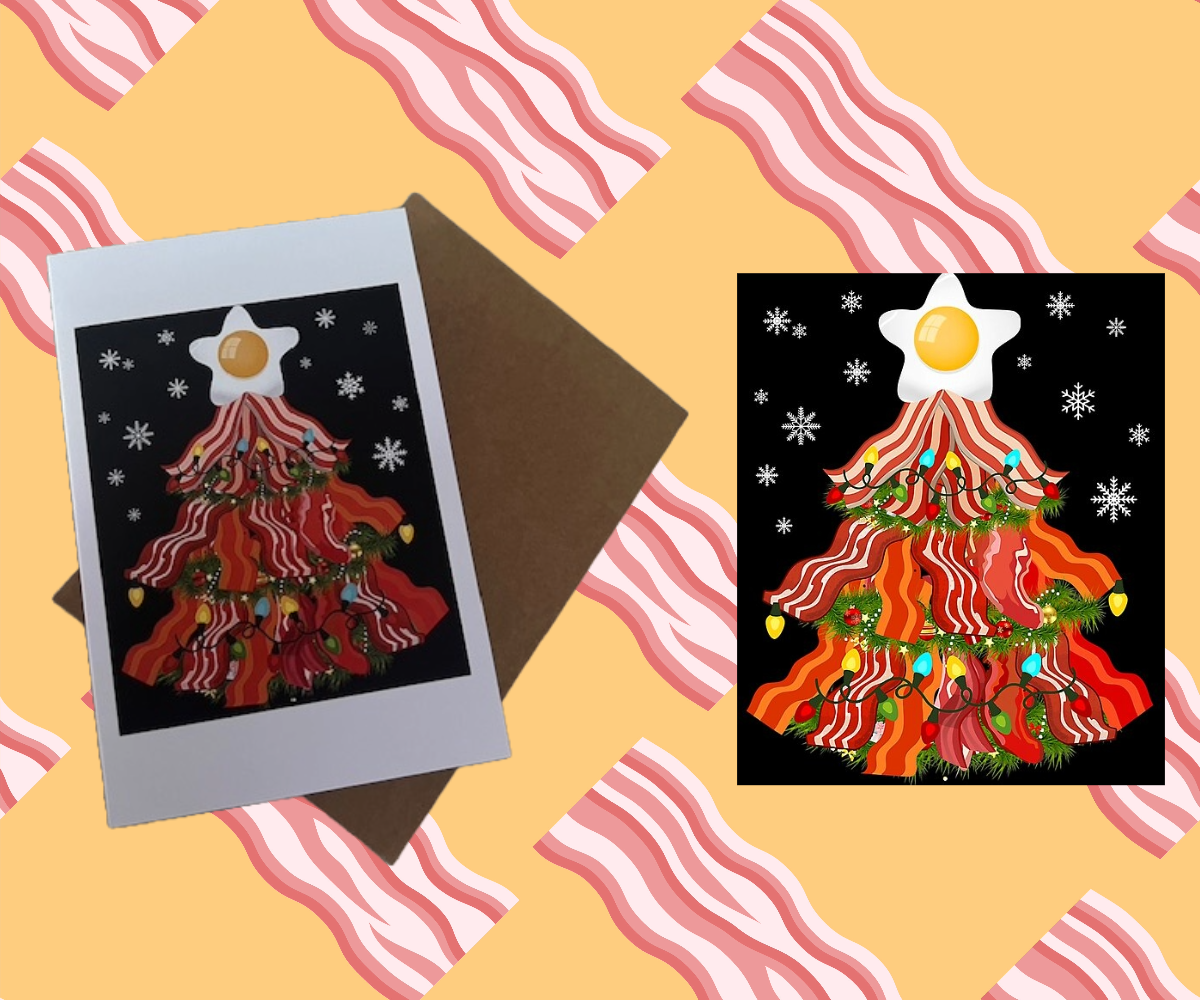 Bacon Christmas Card