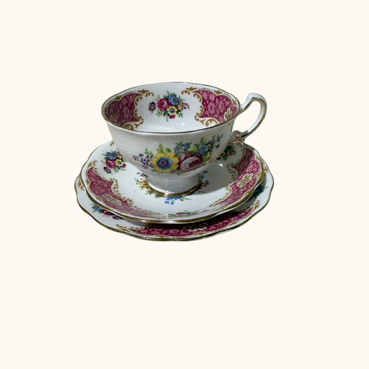 Queen Anne Bone China Teacup & Side Plate Set – Made in England