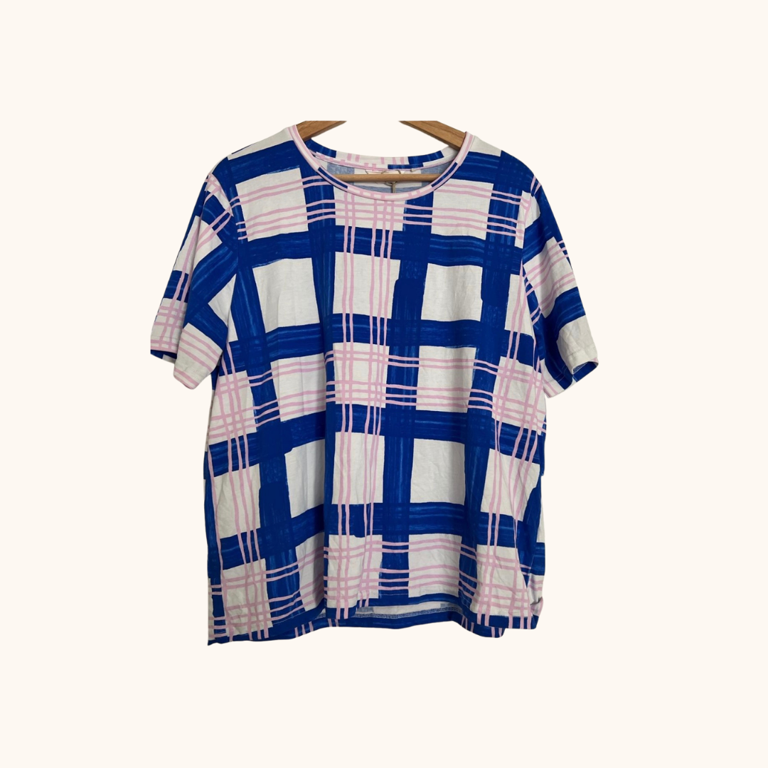 Gorman Easy Breezy Check Tee – Organic Cotton, BNWT (Size 14)