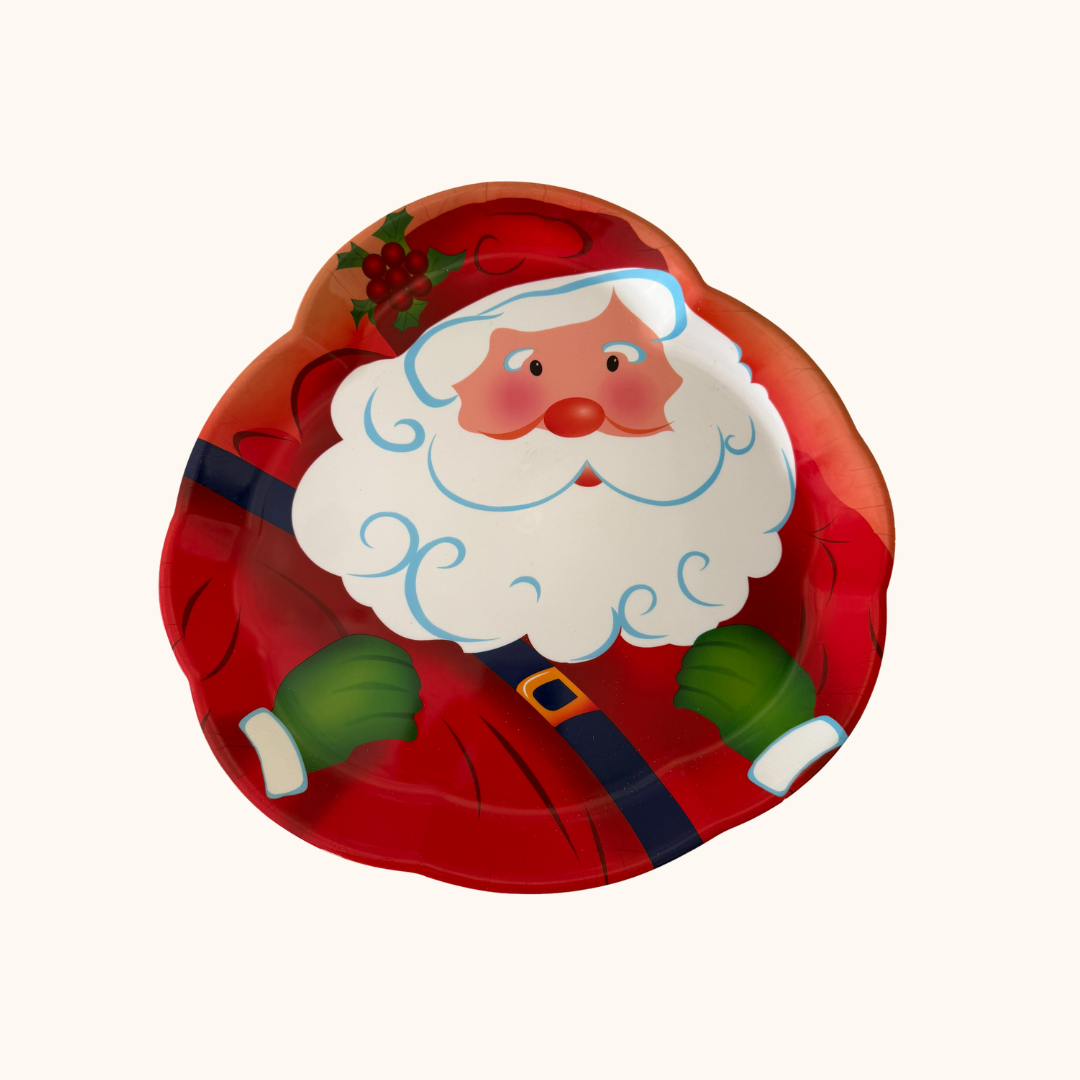 Santa Claus Shaped Decorative Christmas Tray