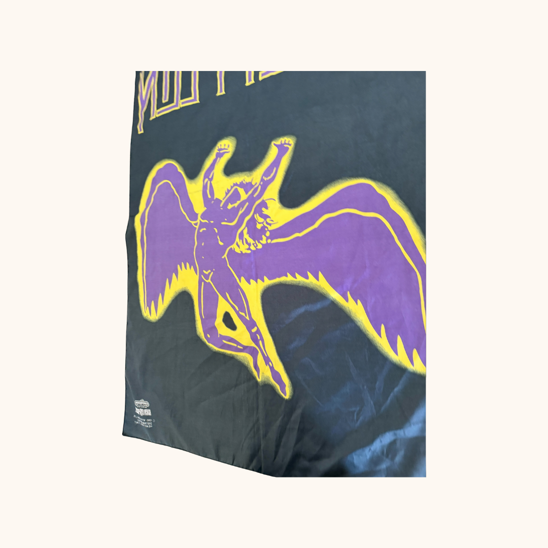 Vintage 1993 Led Zeppelin Wall Flag – Myth Gem / Rock Express (Rare)