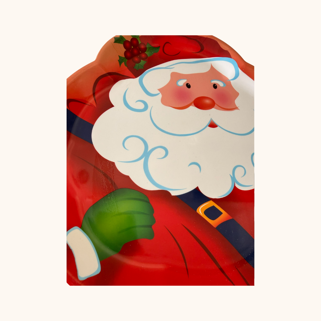 Santa Claus Shaped Decorative Christmas Tray