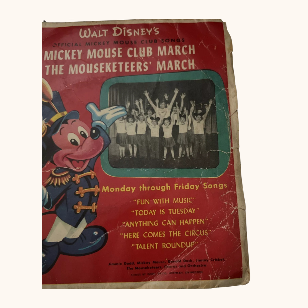 1955 Walt Disney Mickey Mouse Club 45 RPM Record – The Mouseketeers’ March & More