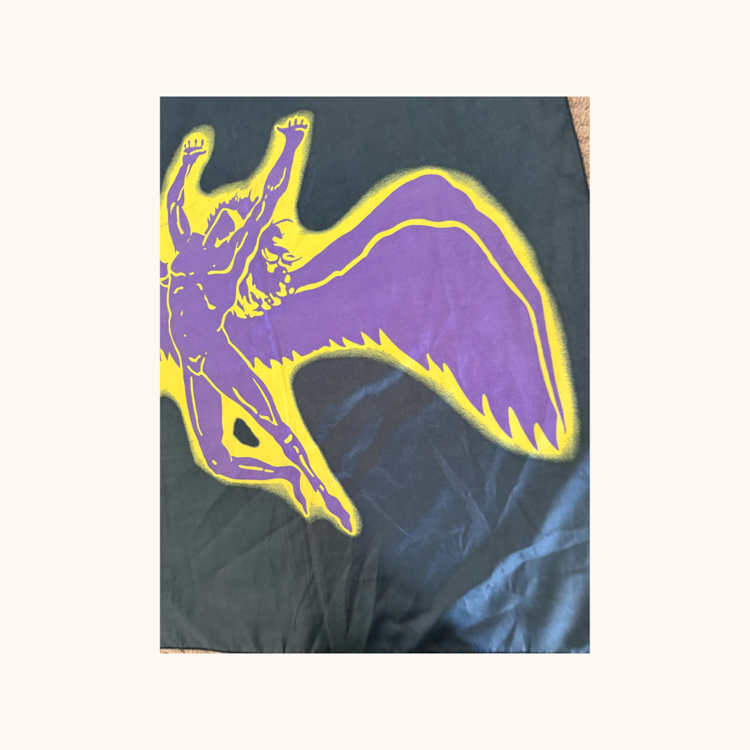 Vintage 1993 Led Zeppelin Wall Flag – Myth Gem / Rock Express (Rare)