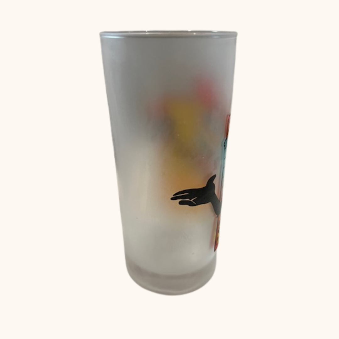 Vintage 1991 Daffy Duck Frosted Glass Tumbler – Warner Bros 90s Collectible, 250ml