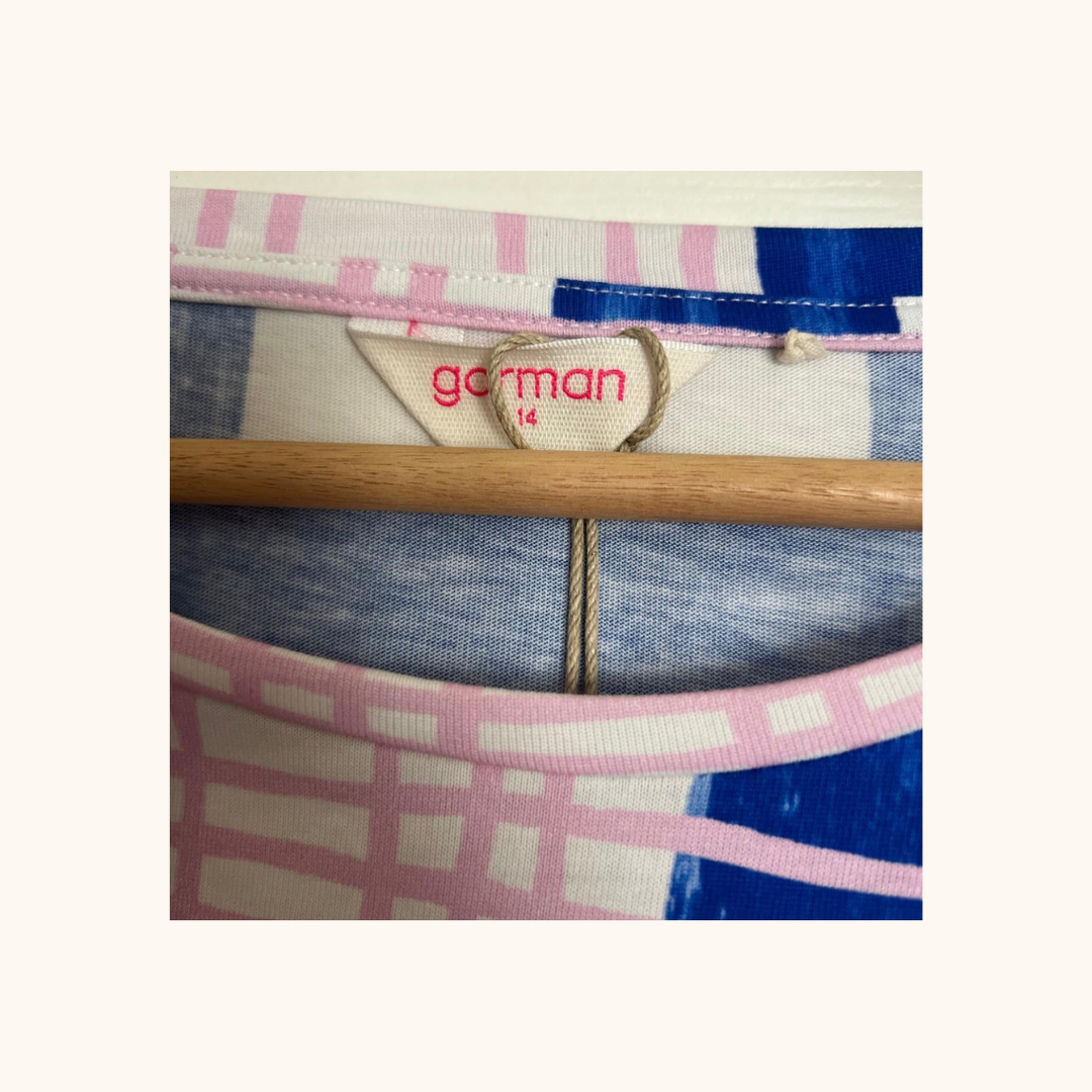 Gorman Easy Breezy Check Tee – Organic Cotton, BNWT (Size 14)