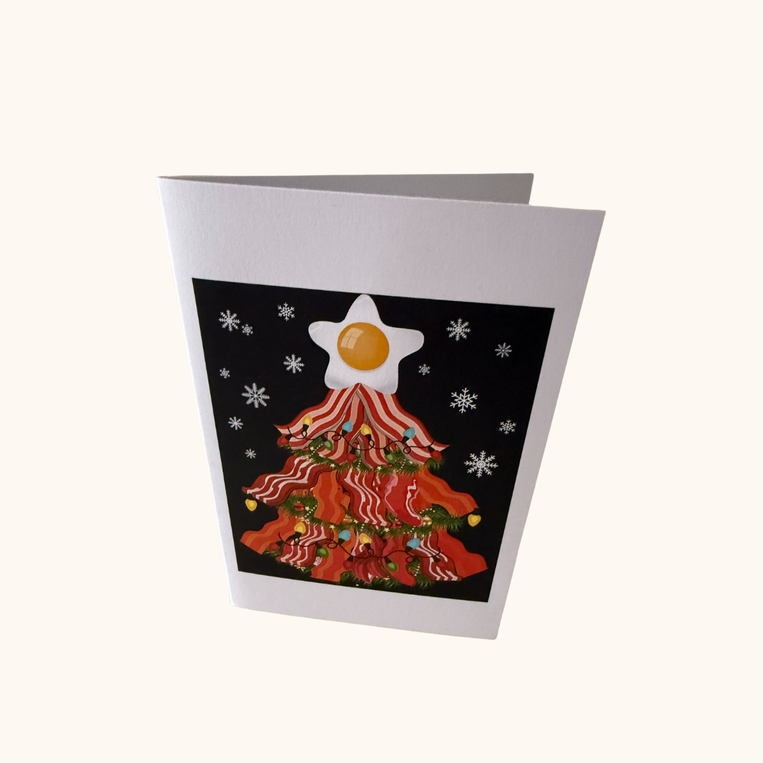 Bacon Christmas Tree Card