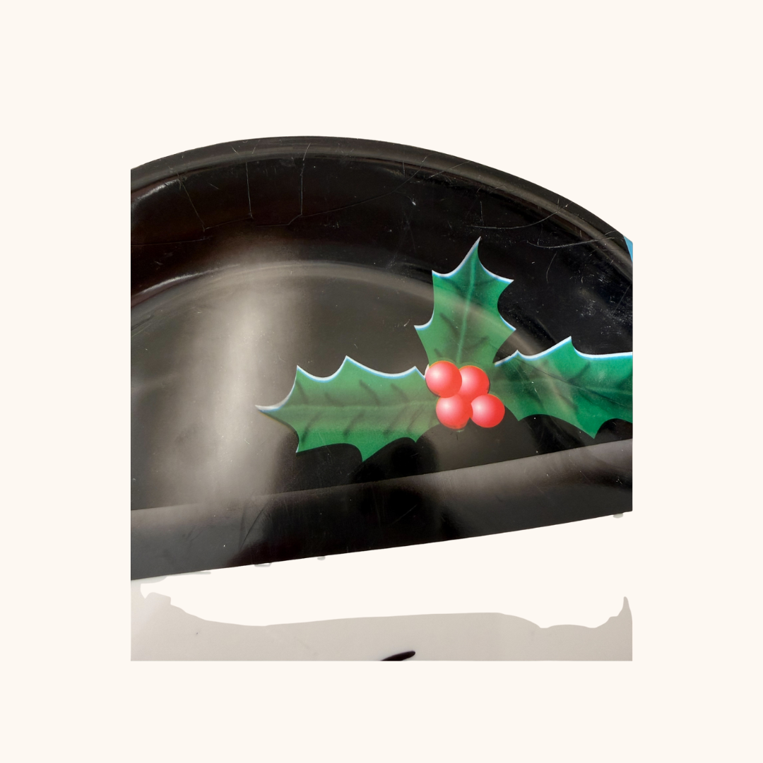 Snowman Face Decorative Christmas Tray – “Let It Snow”