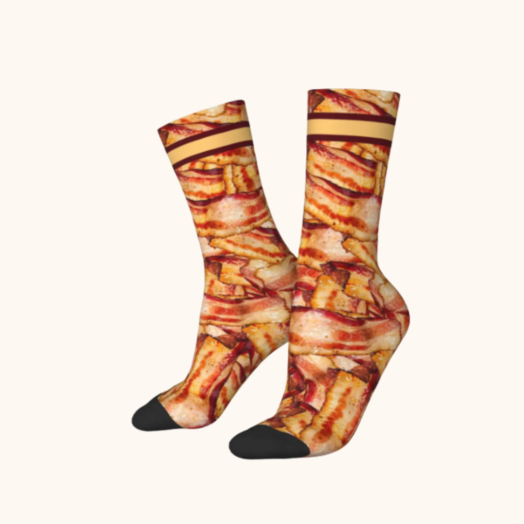 Bacon Pattern Football Socks