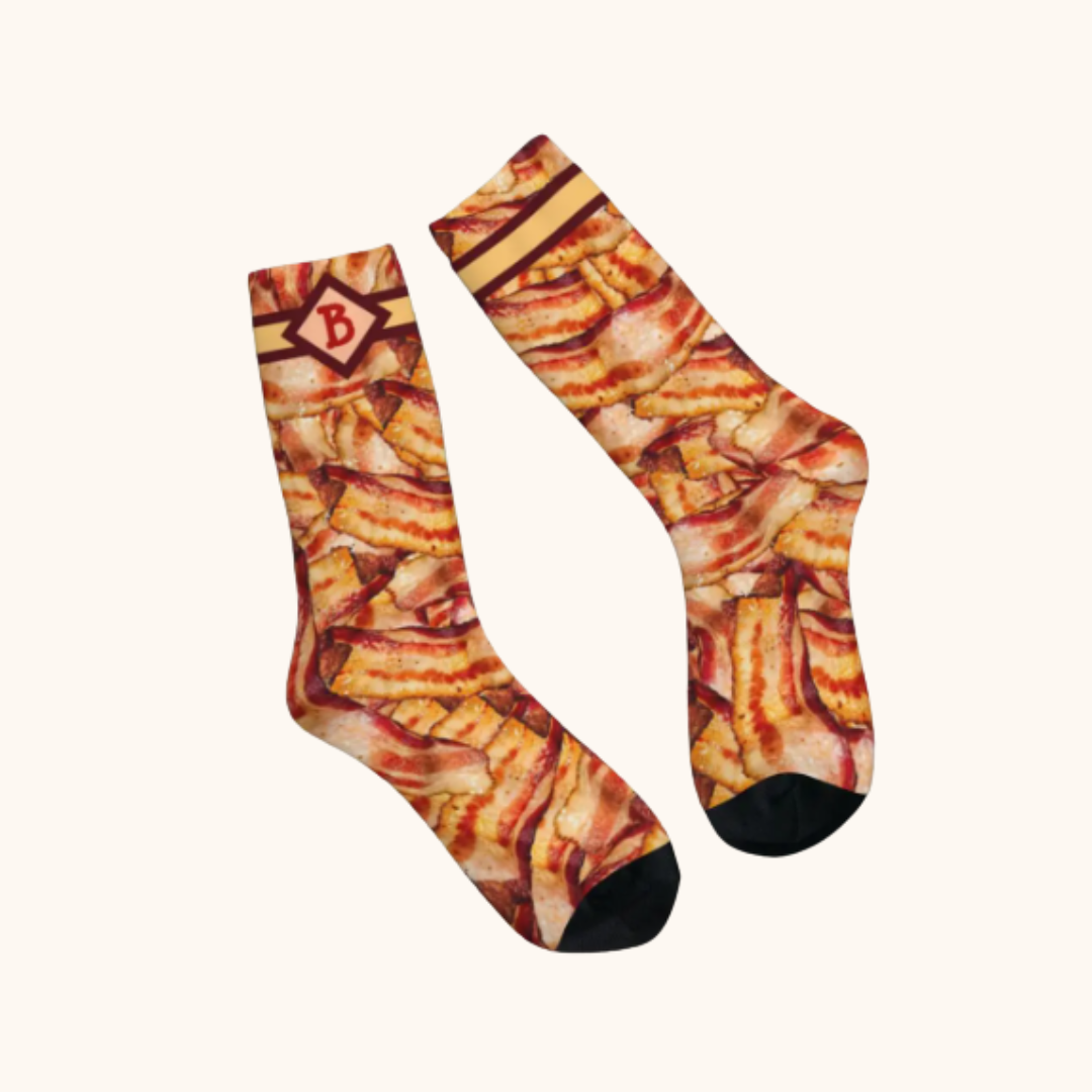 Bacon Pattern Football Socks