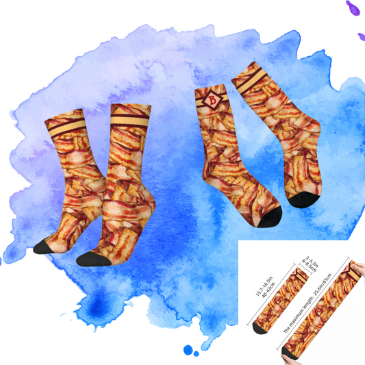 Bacon Pattern Football Socks